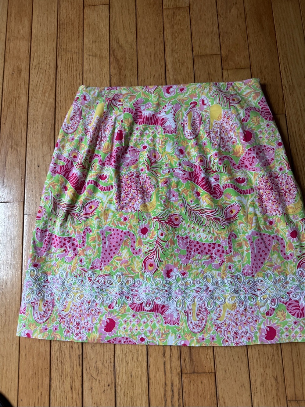Vibrant Pink & Yellow A-Line Women’s Skirt